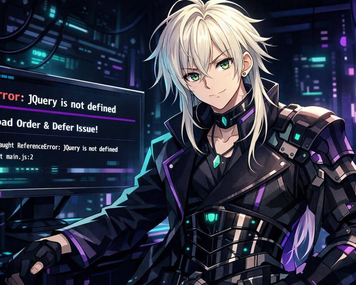 WordPress „jQuery is not defined“ – Lade-Reihenfolge & Defer richtig setzen 2 WordPress „jQuery is not defined“ – Lade-Reihenfolge & Defer richtig setzen 2