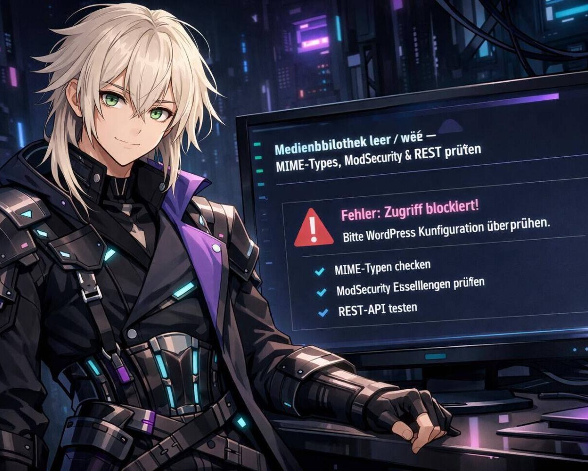 WordPress Medienbibliothek leer/weiß – MIME-Types, ModSecurity & REST prüfen 2